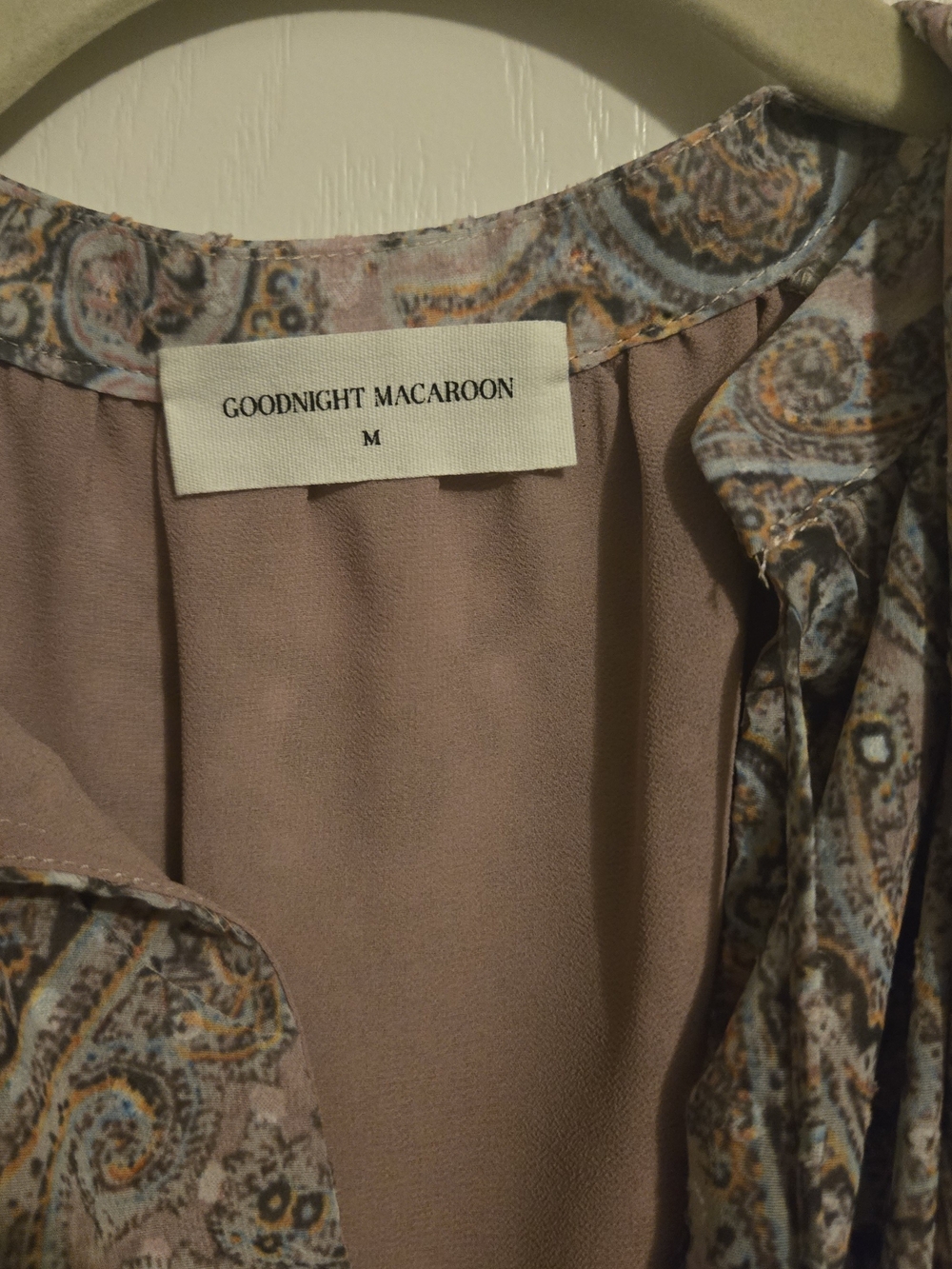 Goodnight Macaroon Brown Paisley Tie-Waist Romper - Picture 4 of 9